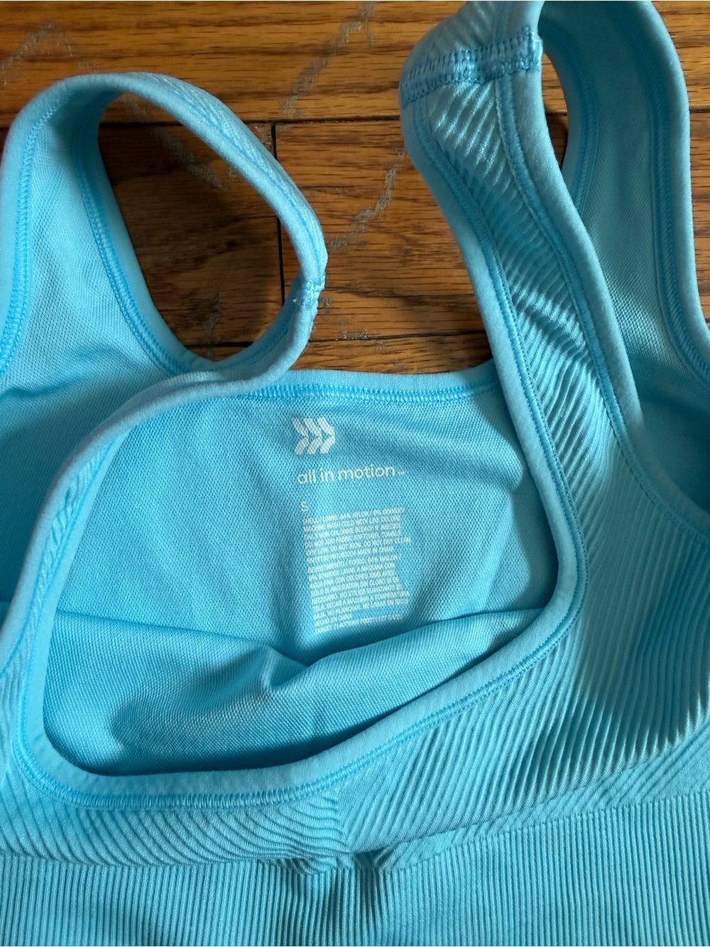 all in motion Aqua Blue and Hot Pink Seamless Crop Tank Top Duo - Picture 6 of 6